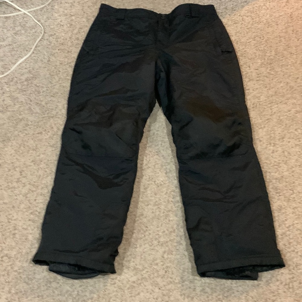 Slalom black snow board pants sz Large